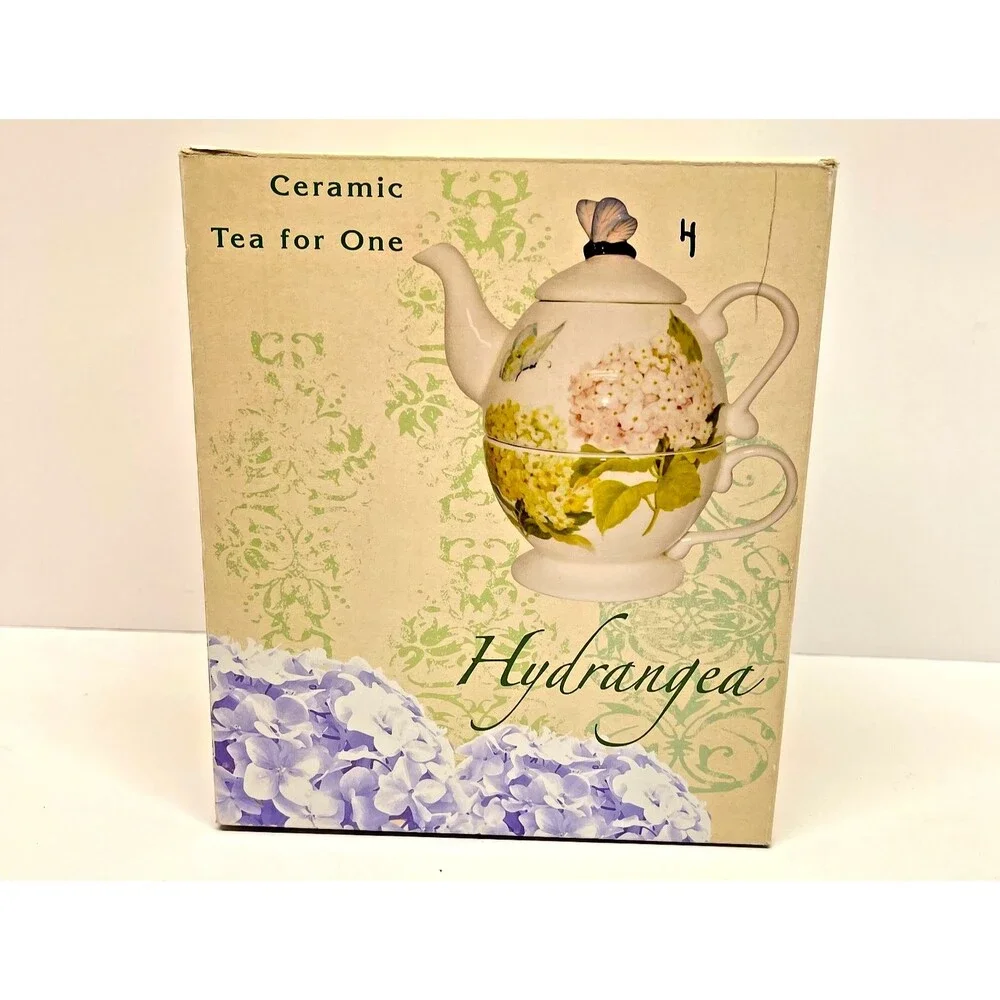 Cracker Barrel Hydrangea Ceramic Stackable 